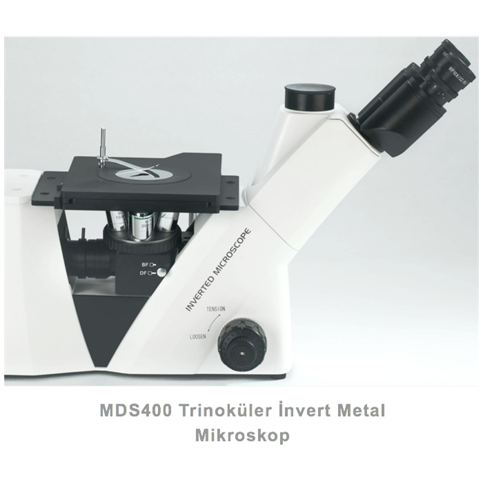 MDS400 Trinoküler İnvert Metal Mikroskop LWD P.A