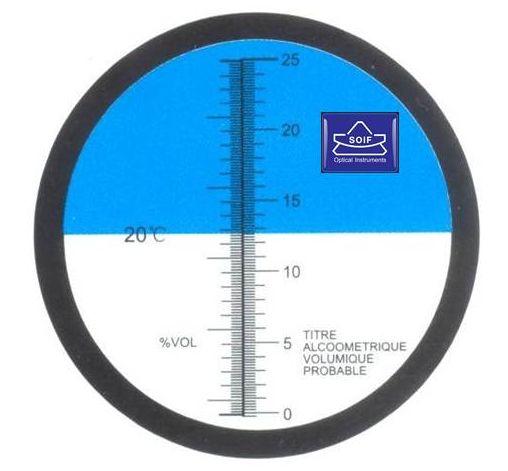 SOIF VAL3-T Titre Alkolmetrik Ölçümü İçin El Tipi Refraktometre -0~25%VOL Alkol-ATC'li