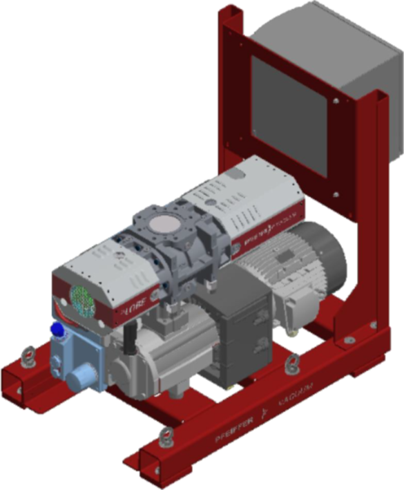 COMBI RU 1604 with R5 RD 0360 A single-stage rotary vane pump and HiLobe 2104 roots pump