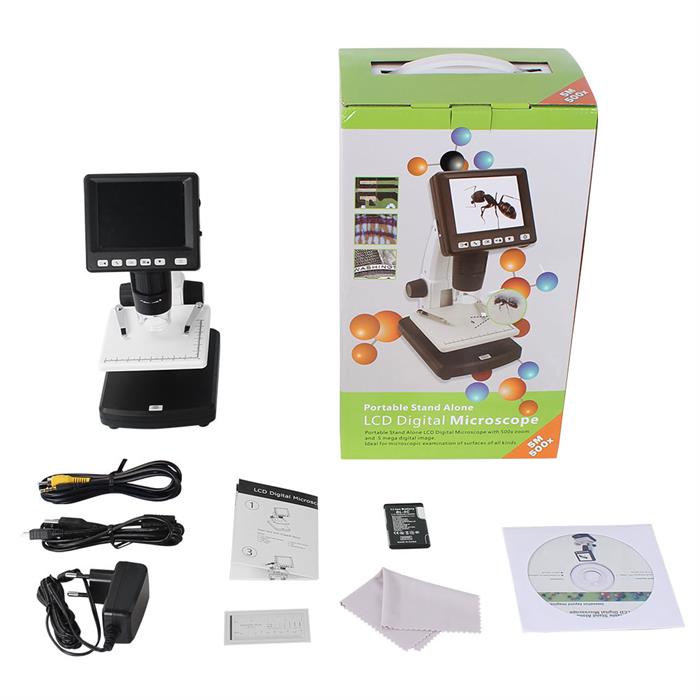 SOİF 5MP 500X LCD Ekranlı Dijital Stereo Mikroskop (4 GB SD KART + ŞARJ PİLİ)