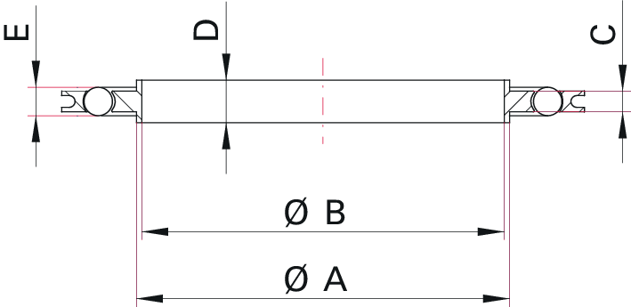 Dış Halkalı Merkezleme Halkası – DN 63 ISO-K (Alüminyum / FKM)